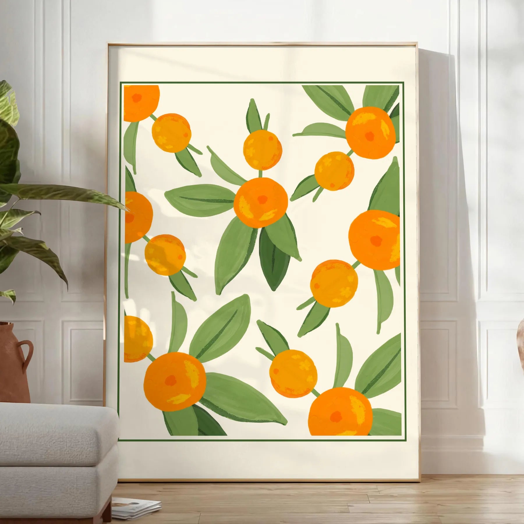 kitchen citrus poster vibrant green white hues stunning wall art fresh touch home decor gift lovers enthusiasts sizes A4 cm A0