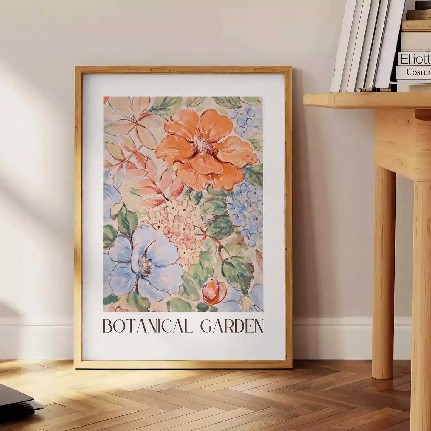 kitchen ambiance Botanical Garden Poster Prints green orange hues vibrant life walls gift stunning wall art accent artwork standalone print charm space today