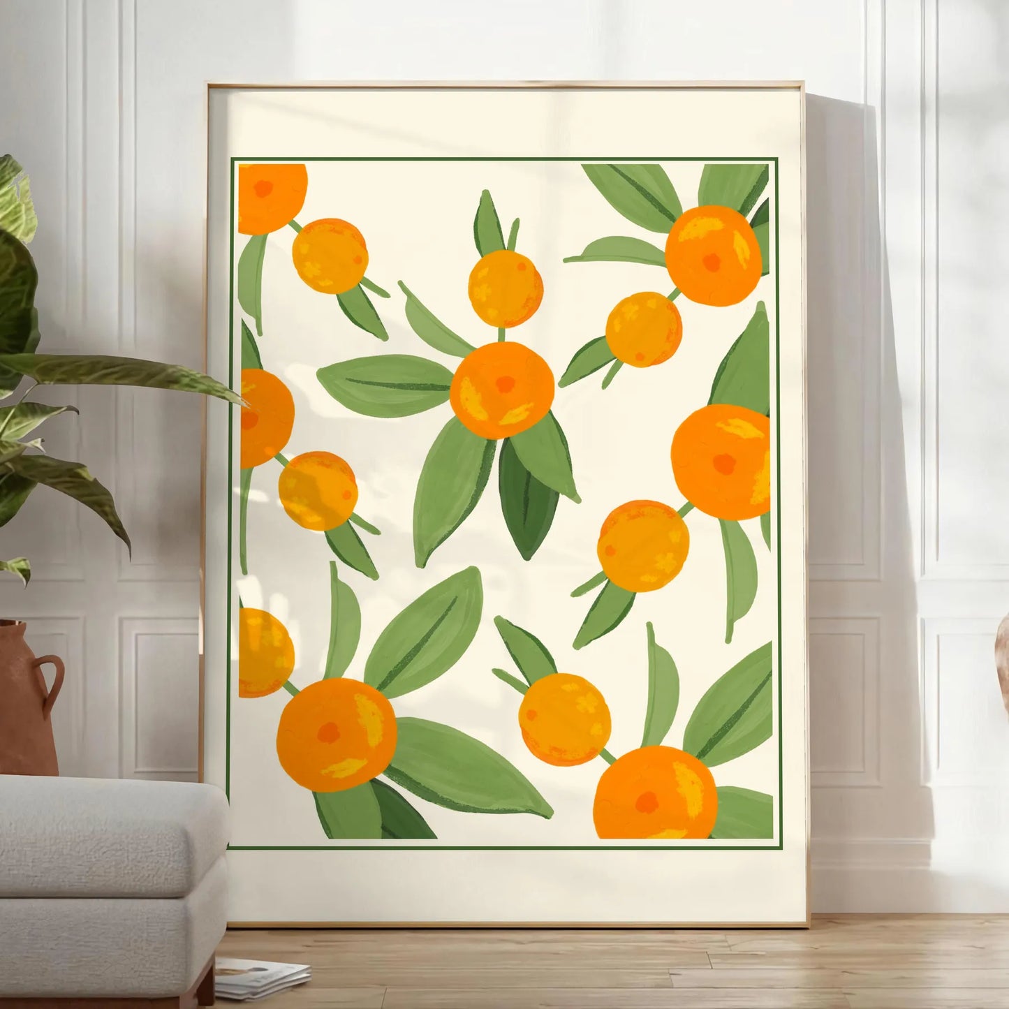 kitchen citrus poster vibrant green white hues stunning wall art fresh touch home decor gift lovers enthusiasts sizes A4 cm A0