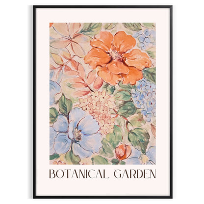 kitchen ambiance Botanical Garden Poster Prints green orange hues vibrant life walls gift stunning wall art accent artwork standalone print charm space today