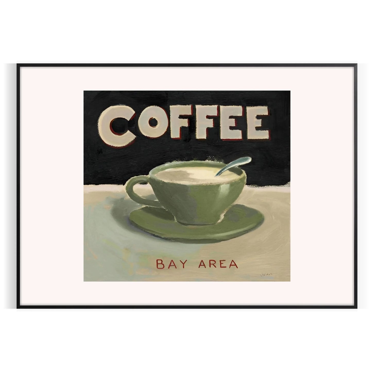 kitchen vibrant coffee poster green orange hues captivating wall art touch warmth style ideal gift lovers sizes A4 cm A0